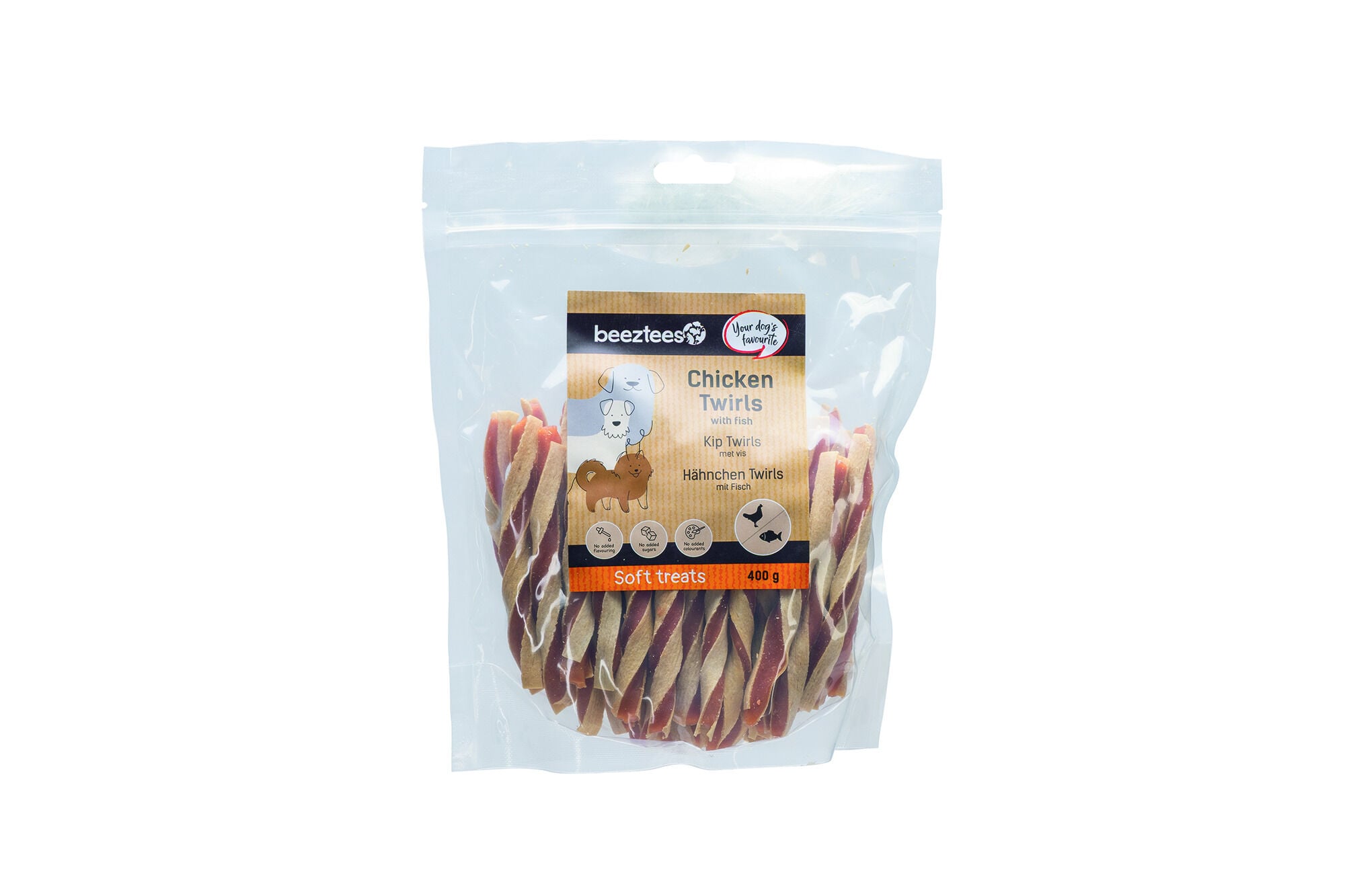 Beeztees Twirls - Hondensnack - 400 Gram - vis Beeztees Twirls - Hondensnack - 400 Gram - vis