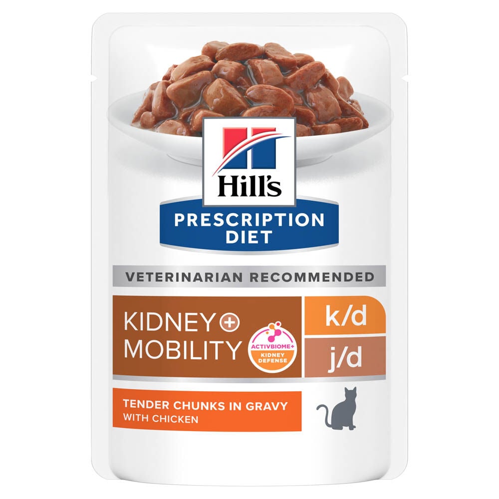 Hill's Prescription Diet Kidney Mobility k/d j/d - Kattenvoer - 12x85 gram - 85 Gram - kip