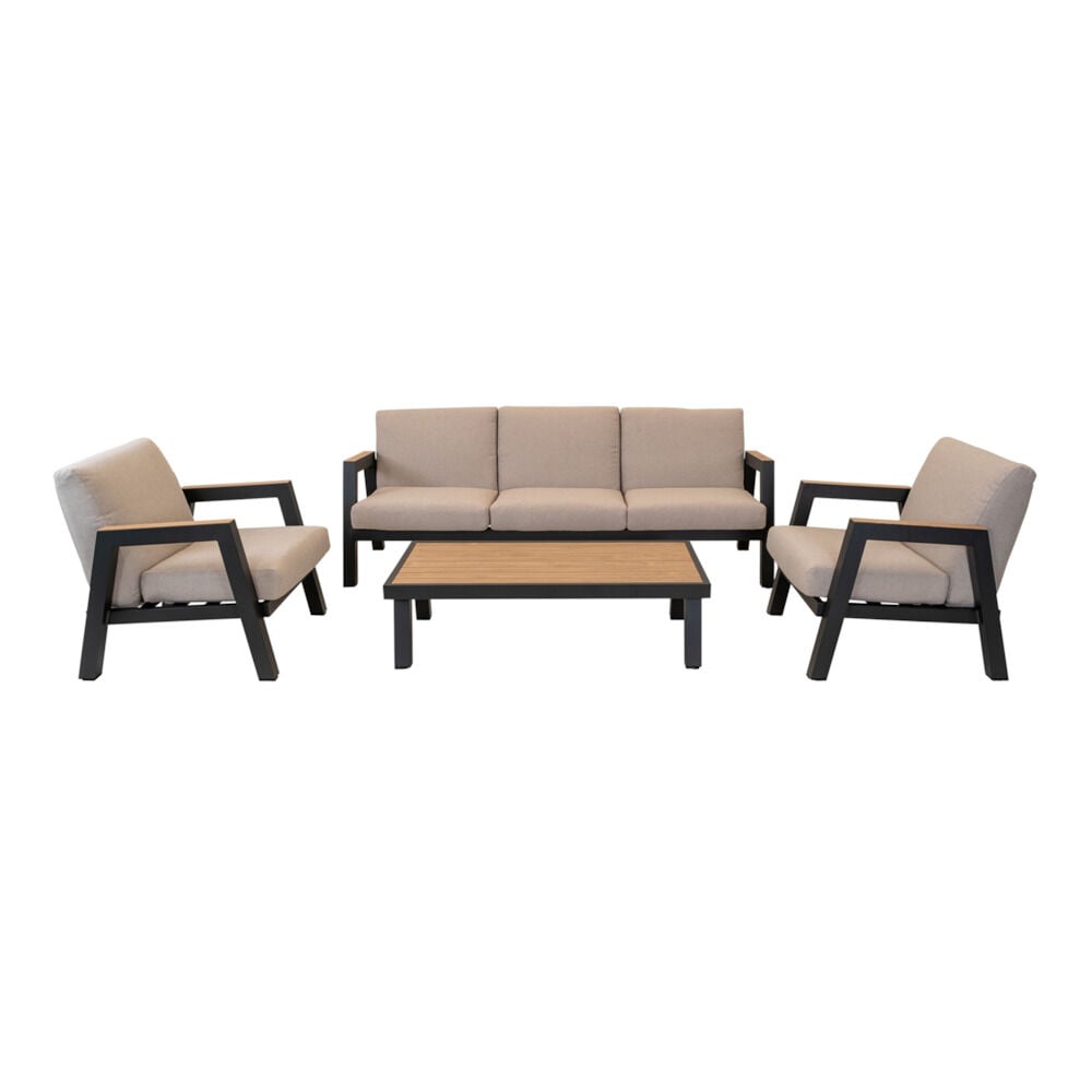 Lesli Living Manu - Loungeset - Antraciet - 1x207x1 cm