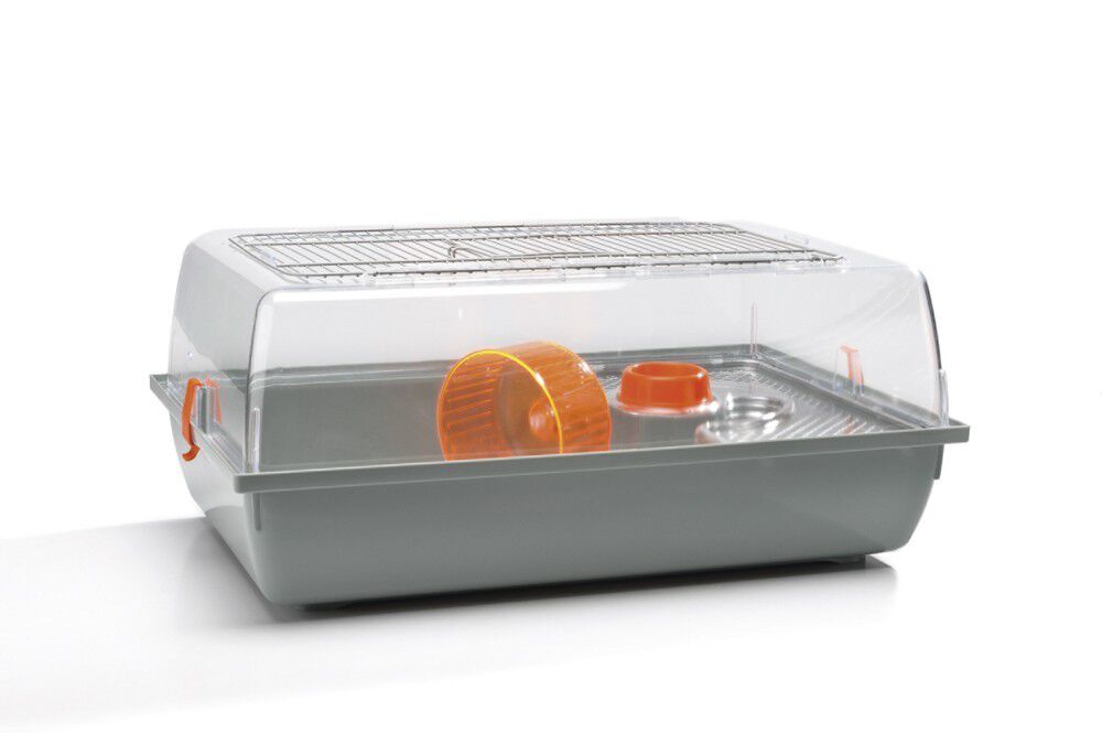 Beeztees Alex - Hamsterkooi - Grijs Oranje - 38x58x25 cm Beeztees Alex - Hamsterkooi - Grijs Oranje - 38x58x25 cm