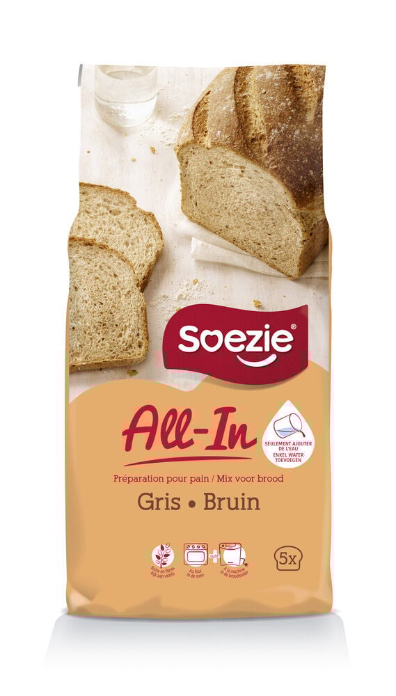 Soezie All-in-mix Bruin brood - Broodmeel