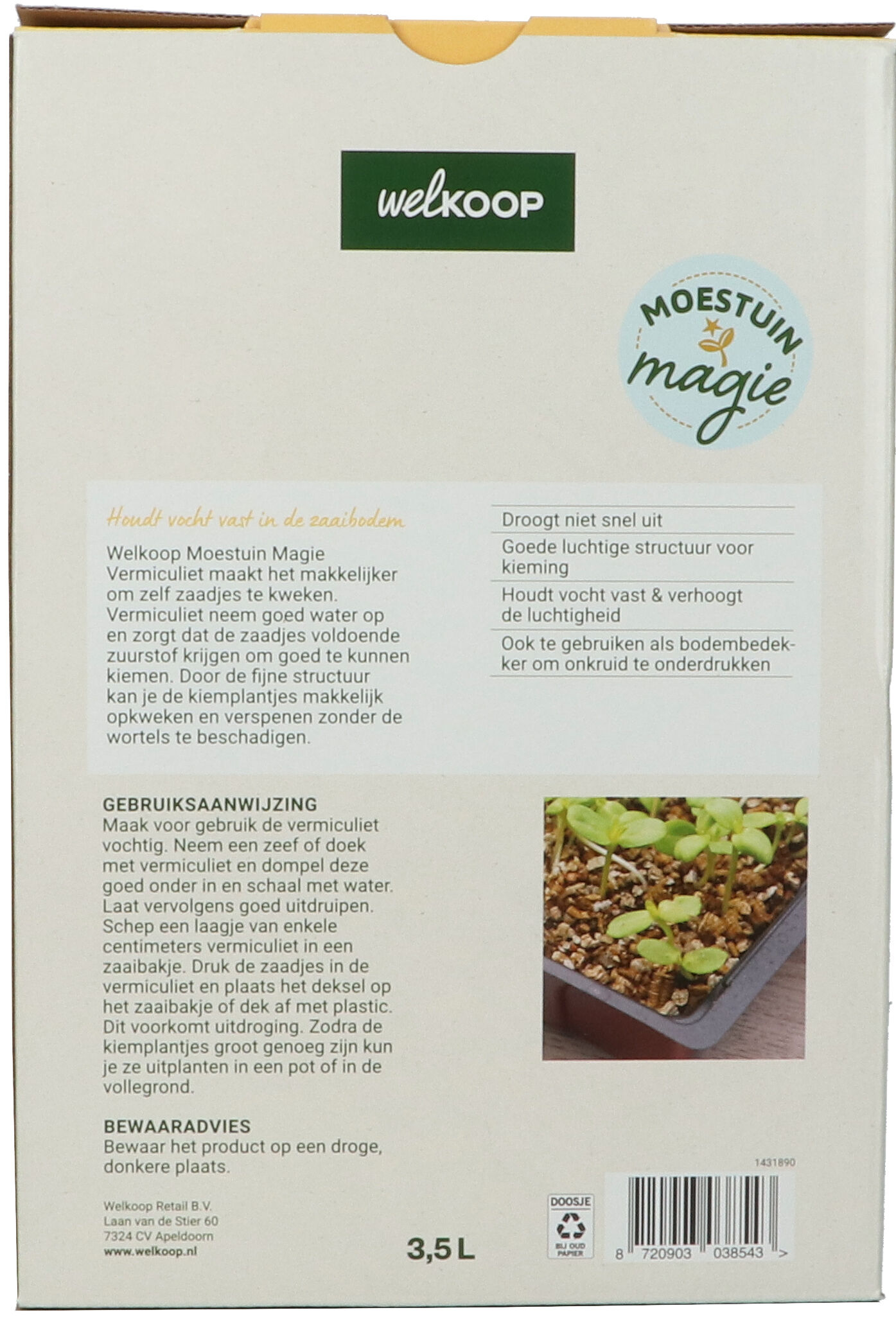 Welkoop Moestuin Magie - Vermiculiet - 3.5 Liter