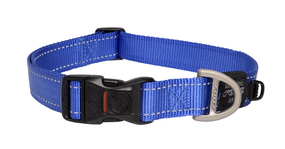 Rogz Utility - Halsband Hond - blauw - 34 tot 56 cm Rogz Utility - Halsband Hond - blauw - 34 tot 56 cm