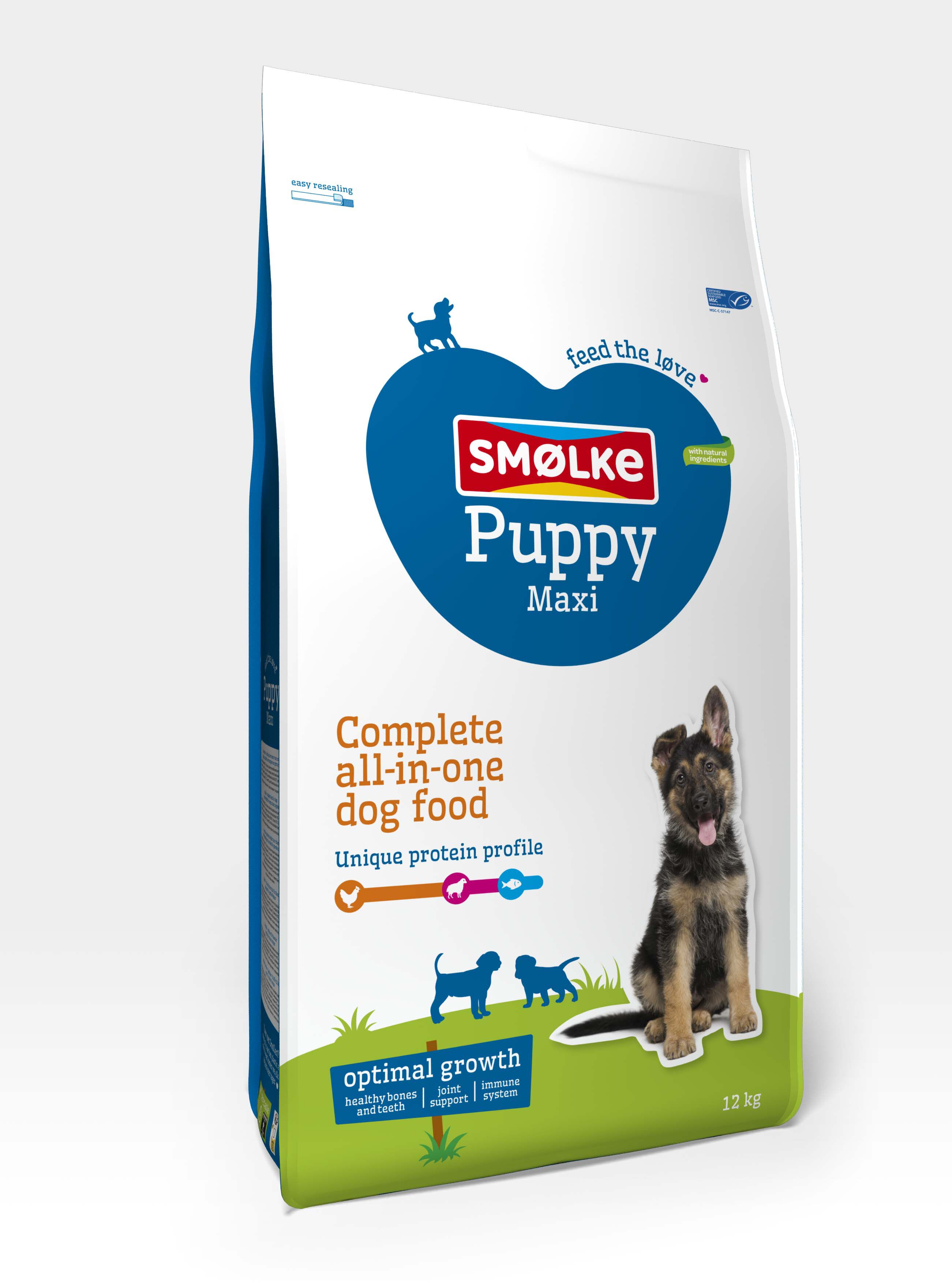 Smölke Puppy Maxi - Hondenvoer - 12 Kilogram - kip, lam, vis Smölke Puppy Maxi - Hondenvoer - 12 Kilogram - kip, lam, vis