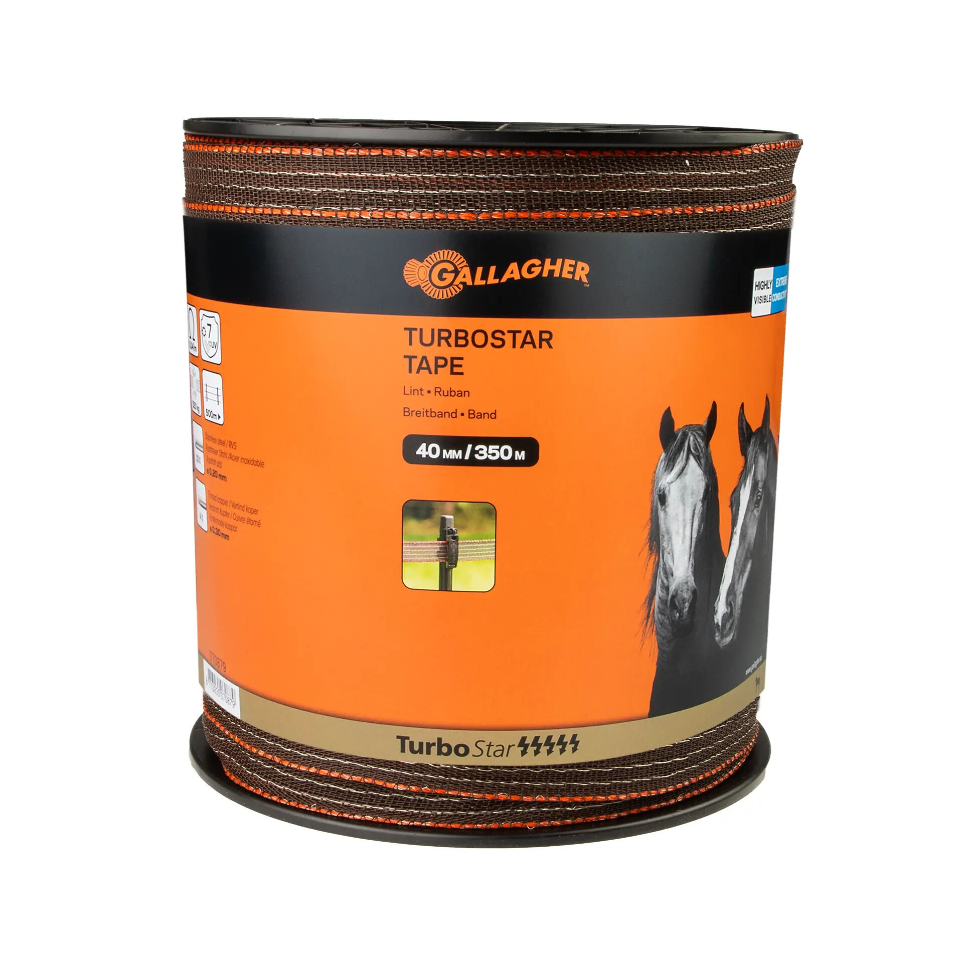 Gallagher TurboStar 40mm - Schriklint - 31.5 cm - 350 Meter - Terra - 27 cm - 35000 cm Gallagher TurboStar 40mm - Schriklint - 31.5 cm - 350 Meter - Terra - 27 cm - 35000 cm