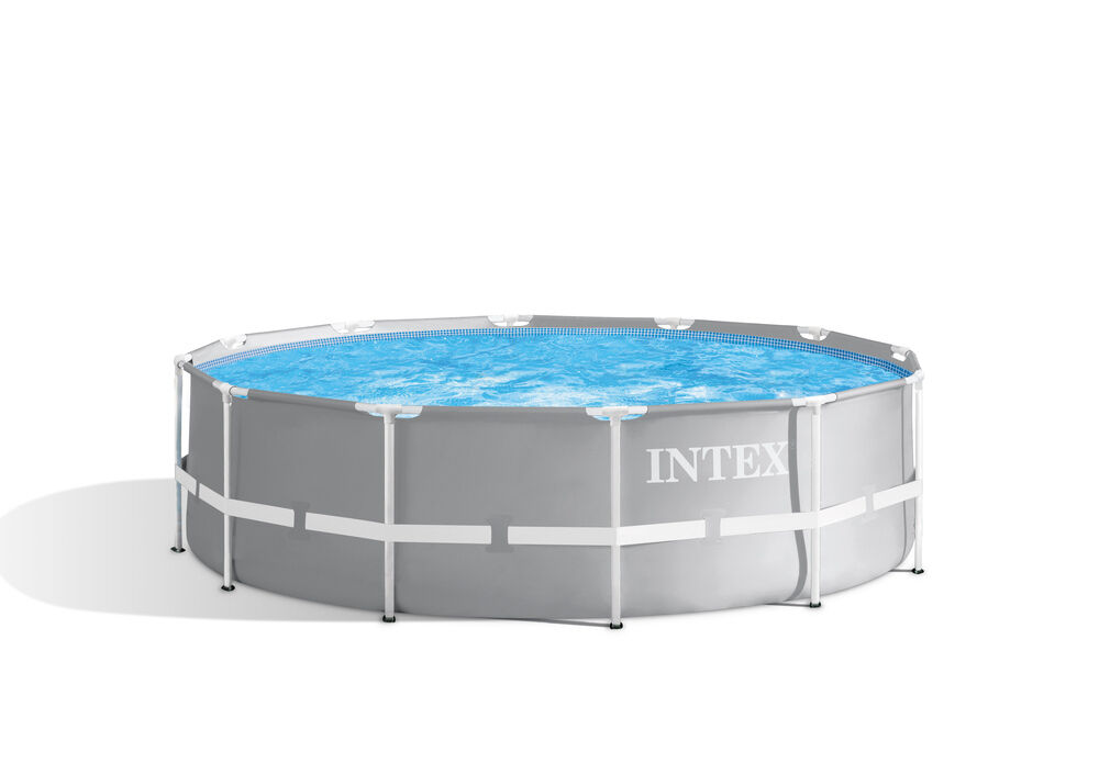 Intex Prism Frame Pool - Zwembad - Grijs - 118x366x99 cm - 366 cm Intex Prism Frame Pool - Zwembad - Grijs - 118x366x99 cm - 366 cm