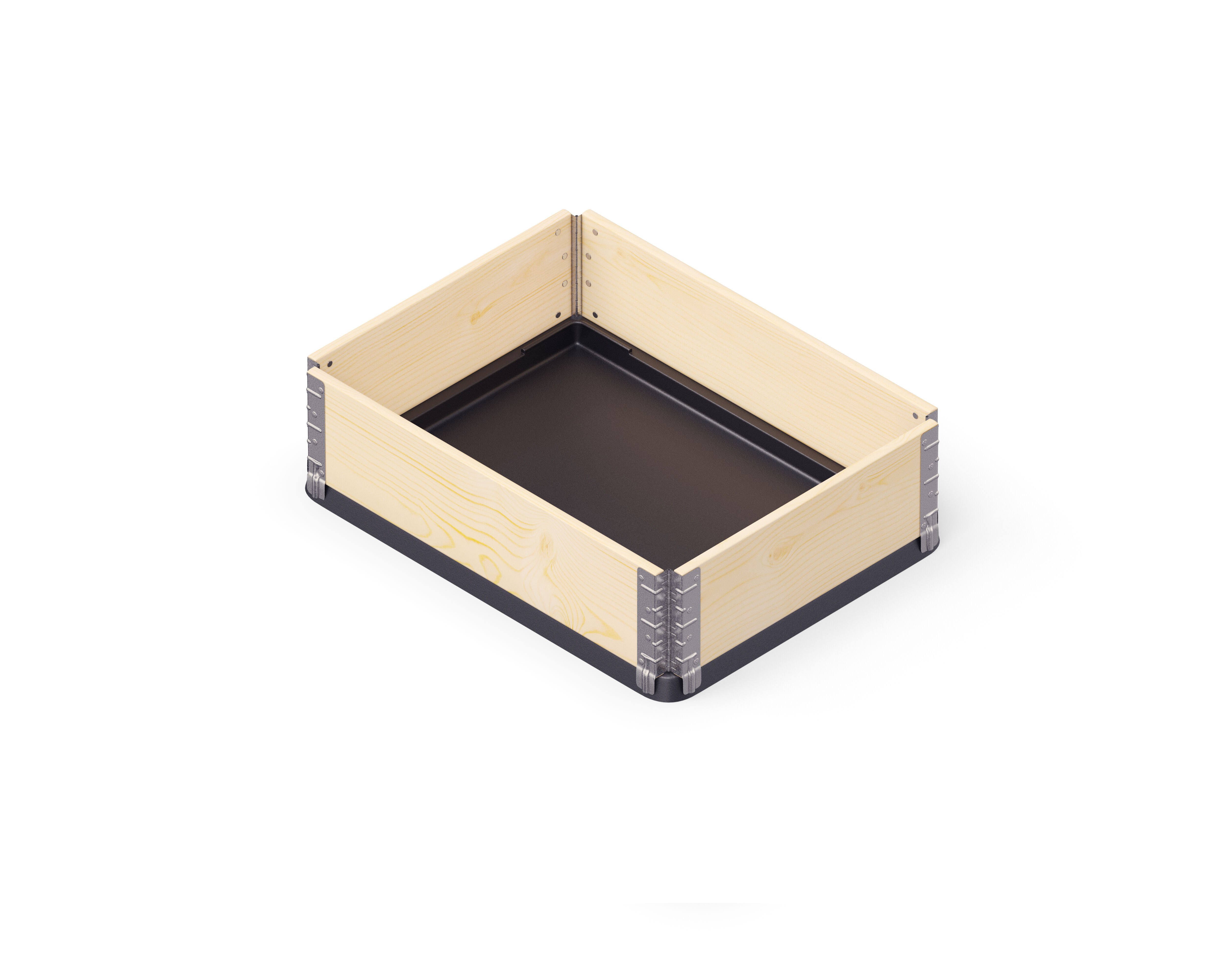 Upyard - Moestuinbak - Zwart|Hout - 19.5x120x80 cm