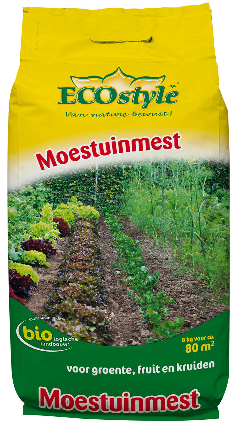 ECOstyle Biologische Moestuinmest - Moestuinmeststof - 80 m2 - 8 Kilogram ECOstyle Biologische Moestuinmest - Moestuinmeststof - 80 m2 - 8 Kilogram