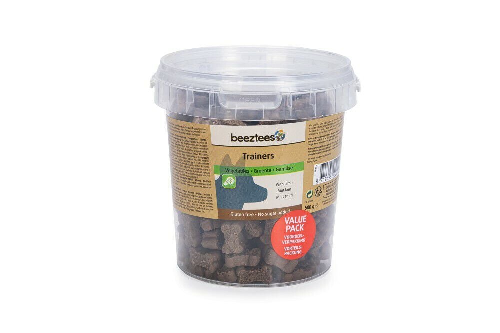 Beeztees Trainers - Hondensnack - 500 Gram - lam, groente Beeztees Trainers - Hondensnack - 500 Gram - lam, groente