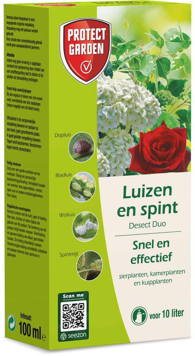 Protect Garden Desect Duo Concentraat - Tegen luizen en spint - 100 Milliliter - Vloeibaar concentraat Protect Garden Desect Duo Concentraat - Tegen luizen en spint - 100 Milliliter - Vloeibaar concentraat