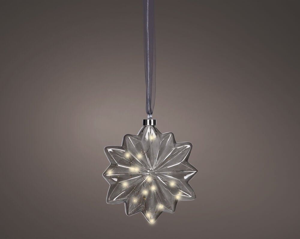 Lumineo LED Bloem - Hanglamp - 20 - Grijs - Warm wit