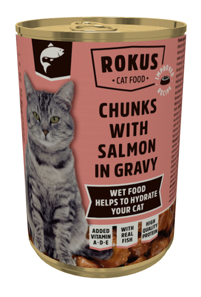 Rokus Adult - Kattenvoer - 415 Gram - zalm Rokus Adult - Kattenvoer - 415 Gram - zalm