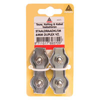 Deltafix 6 mm duplex - Staaldraadklem - Verzinkt - 0.6 cm