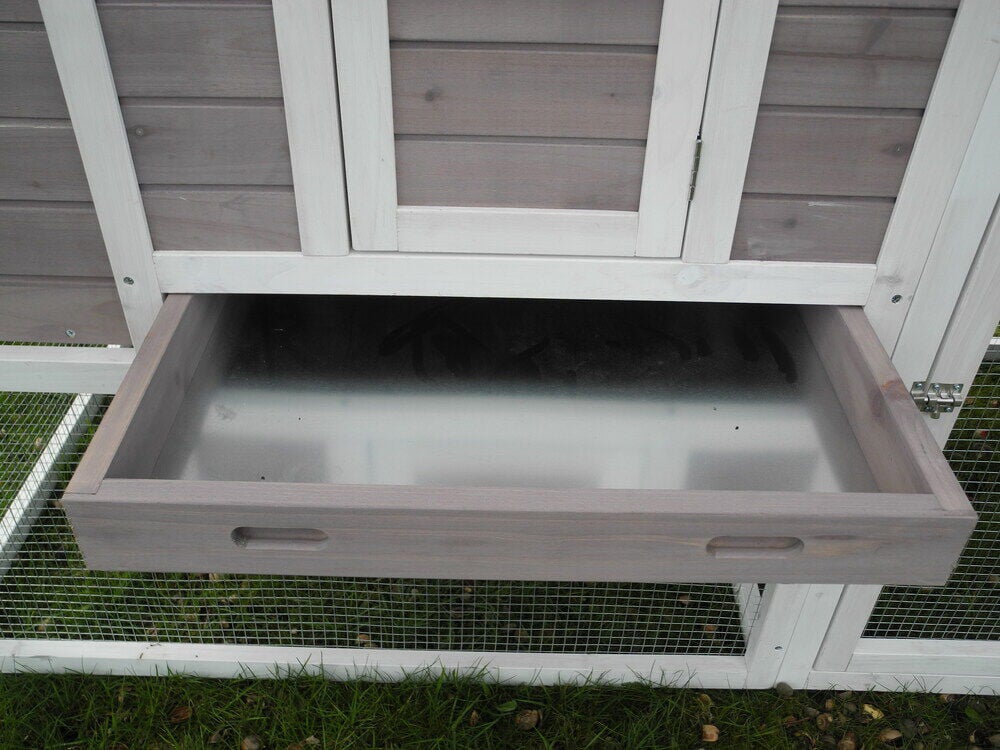 Meribel - Kippenhok met ren - Grijs/ white wash