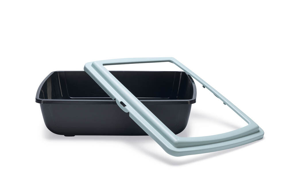 Beeztees  Eco Juliet - Kattenbak - Lichtblauw/zwart - 1x48x1 cm