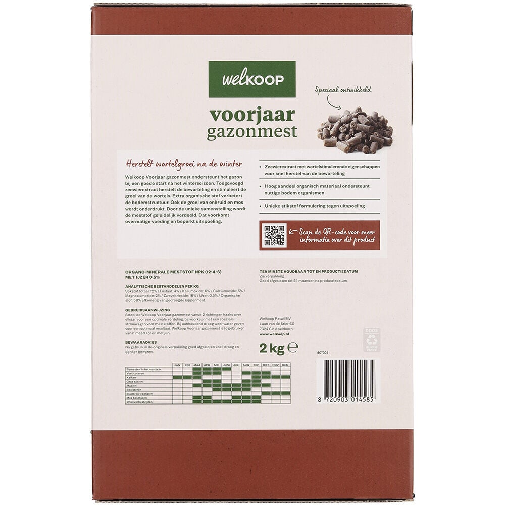 Welkoop - Voorjaar Gazonmest - 65 m2 - 2 Kilogram