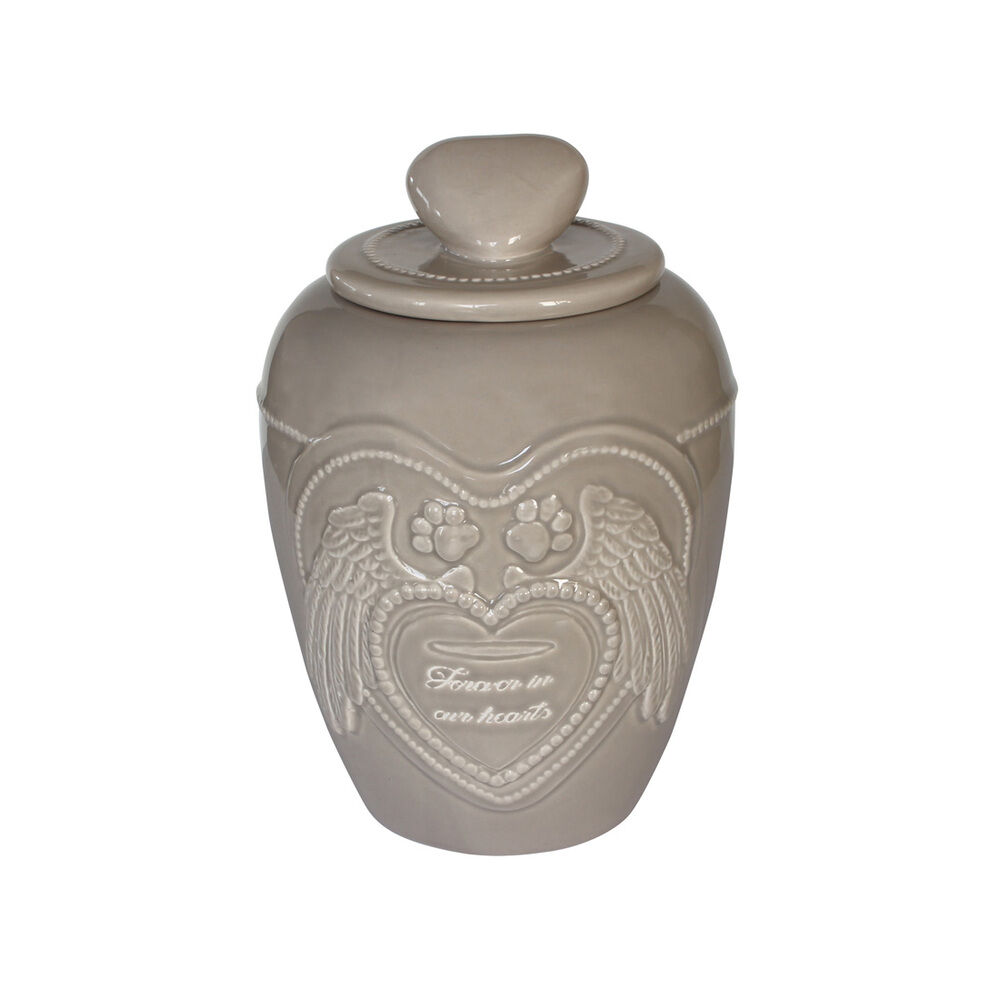 Happy-House - Urn - Hond Kat - Herdenken - beige - Small