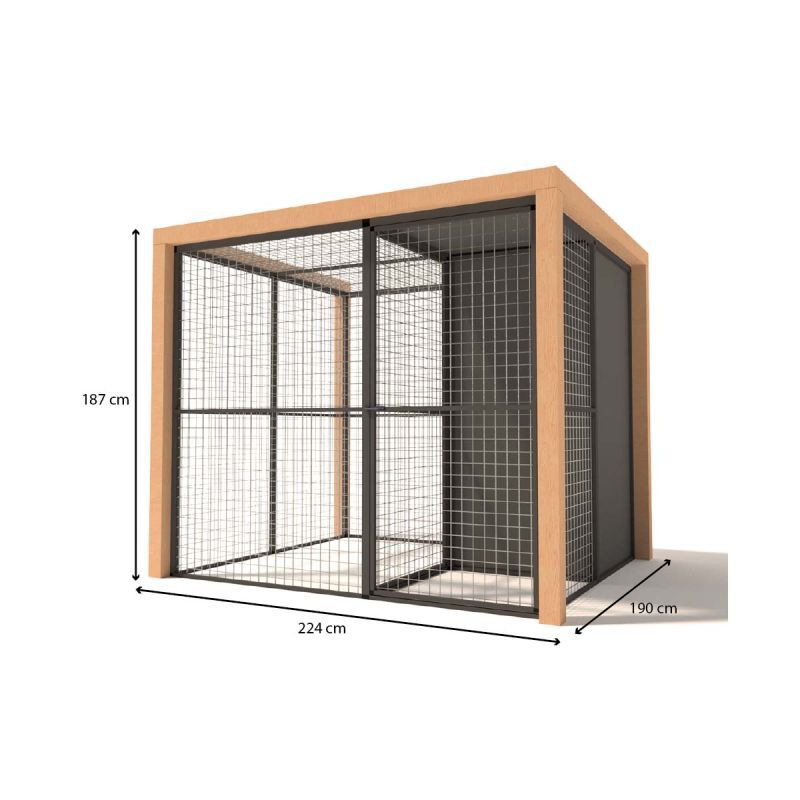 Glorenza Noor - Kattenren - Antraciet - 187x190x224 cm