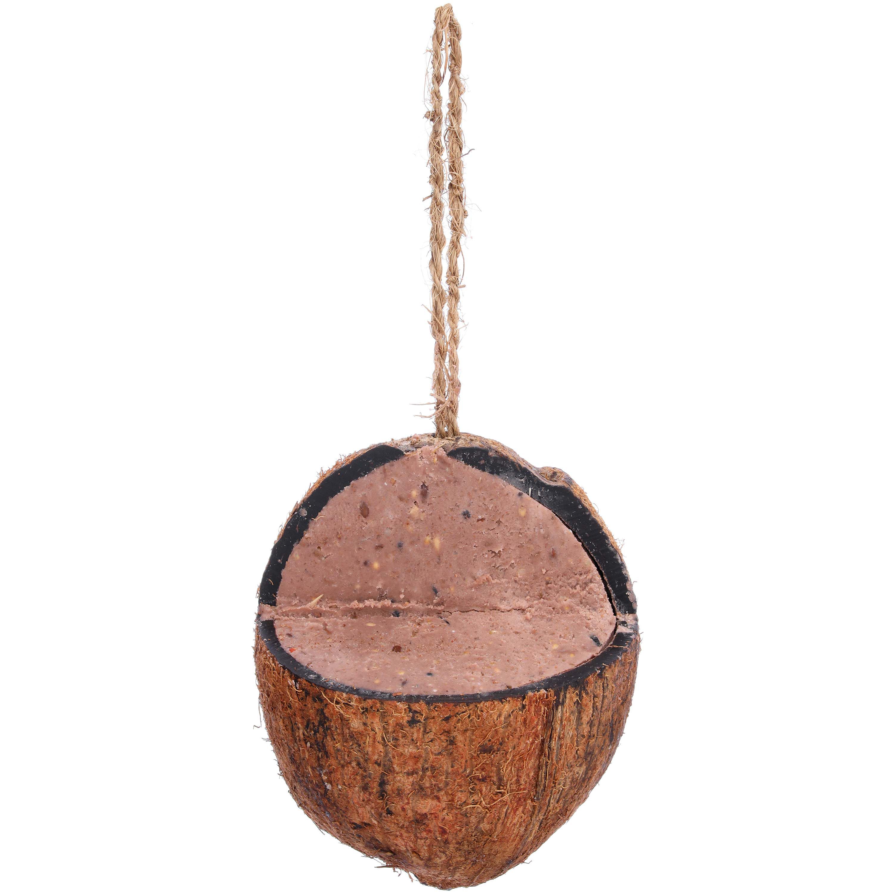 Welkoop Kokosnoot met pindakaas - Tuinvogelvoer