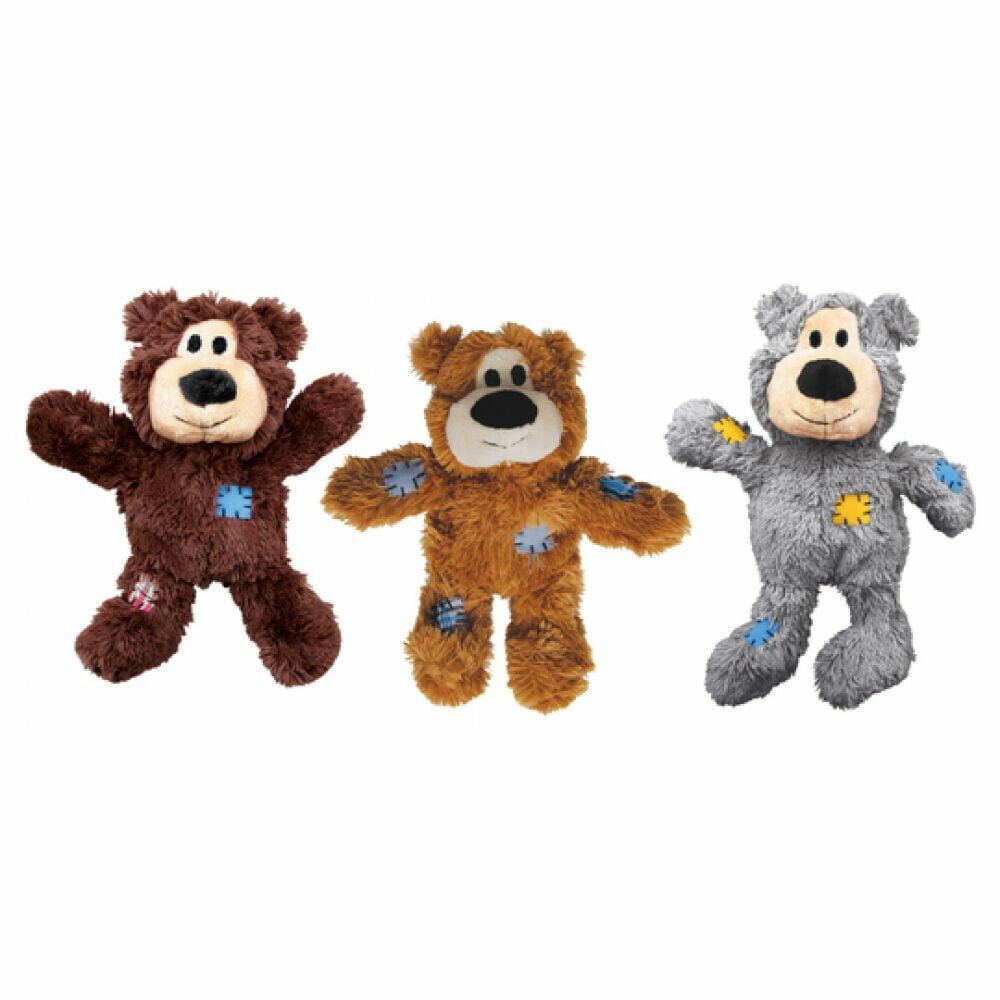 Kong Wildknots Beer Pluche Knuffel - Hondenspeelgoed - assorti - 11x25x1 cm - XL Kong Wildknots Beer Pluche Knuffel - Hondenspeelgoed - assorti - 11x25x1 cm - XL