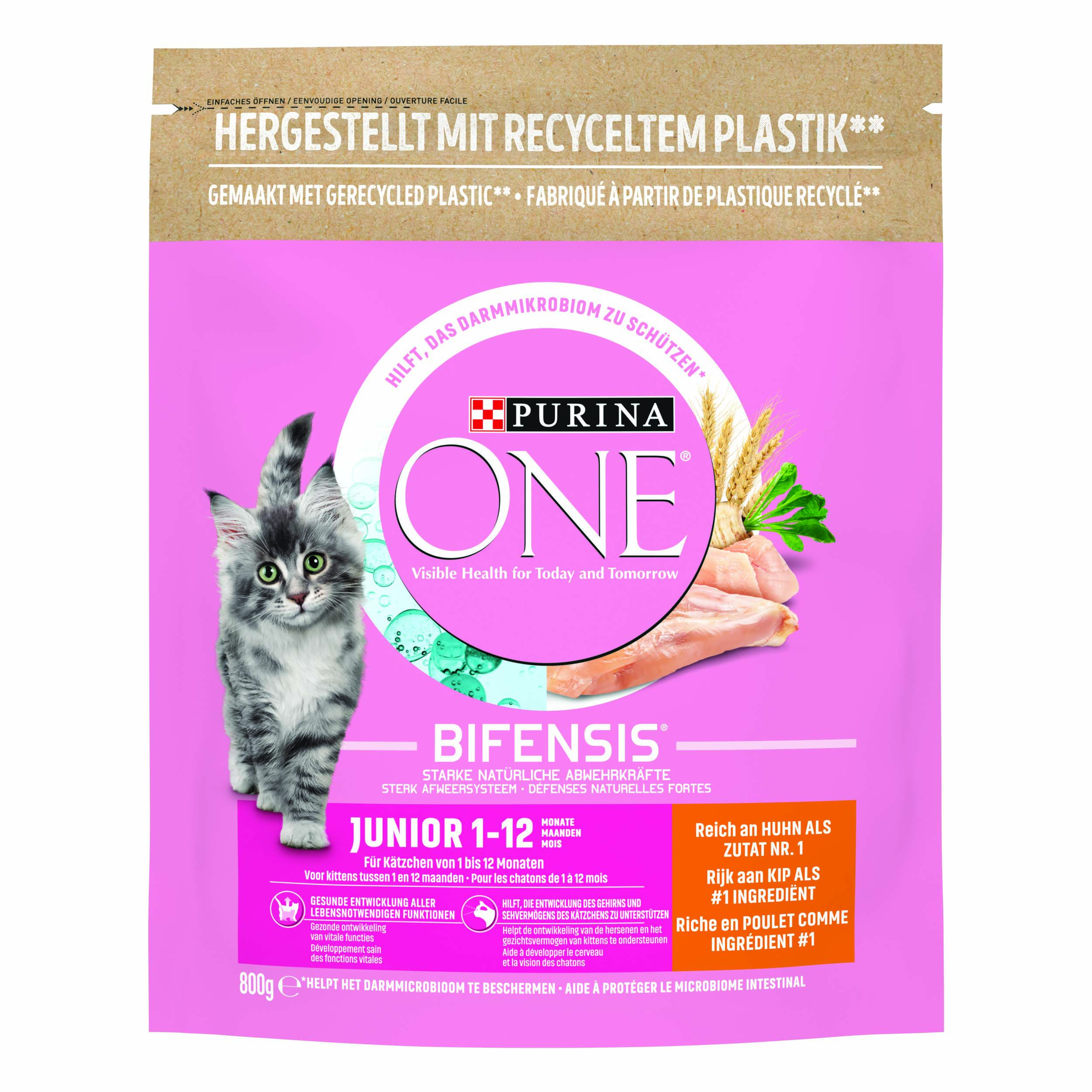 Purina One Kitten Junior - Kattenvoer - 800 Gram - kip