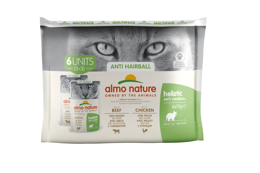 Almo Nature Anti Haarbal - Kattenvoer - 6x70 gram