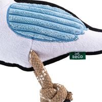 Beco Quokka Zeemeeuw - Knuffel - Hondenspeelgoed - Blauw - 27x27x5.5 cm