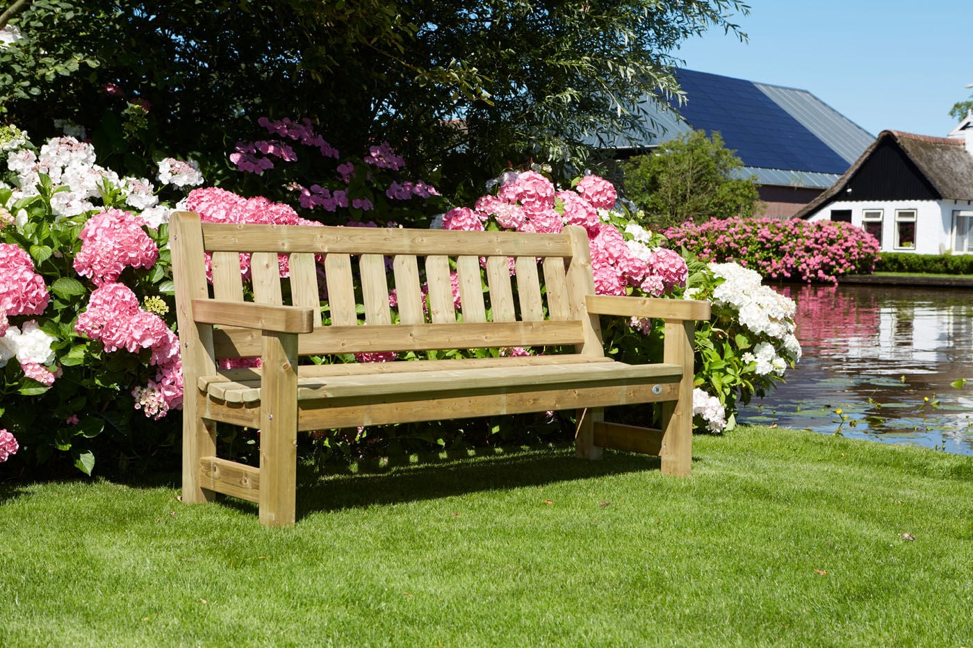 Talen Buitenmeubelen Parkbank Zeist - Bruin - 94x65x180 cm