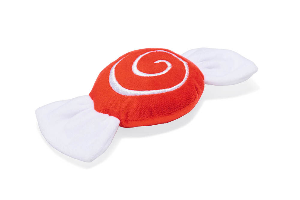 Beeztees Snoepje - Knuffel - Kerst Hondenspeelgoed - Rood - 19.8x17x4.5 cm