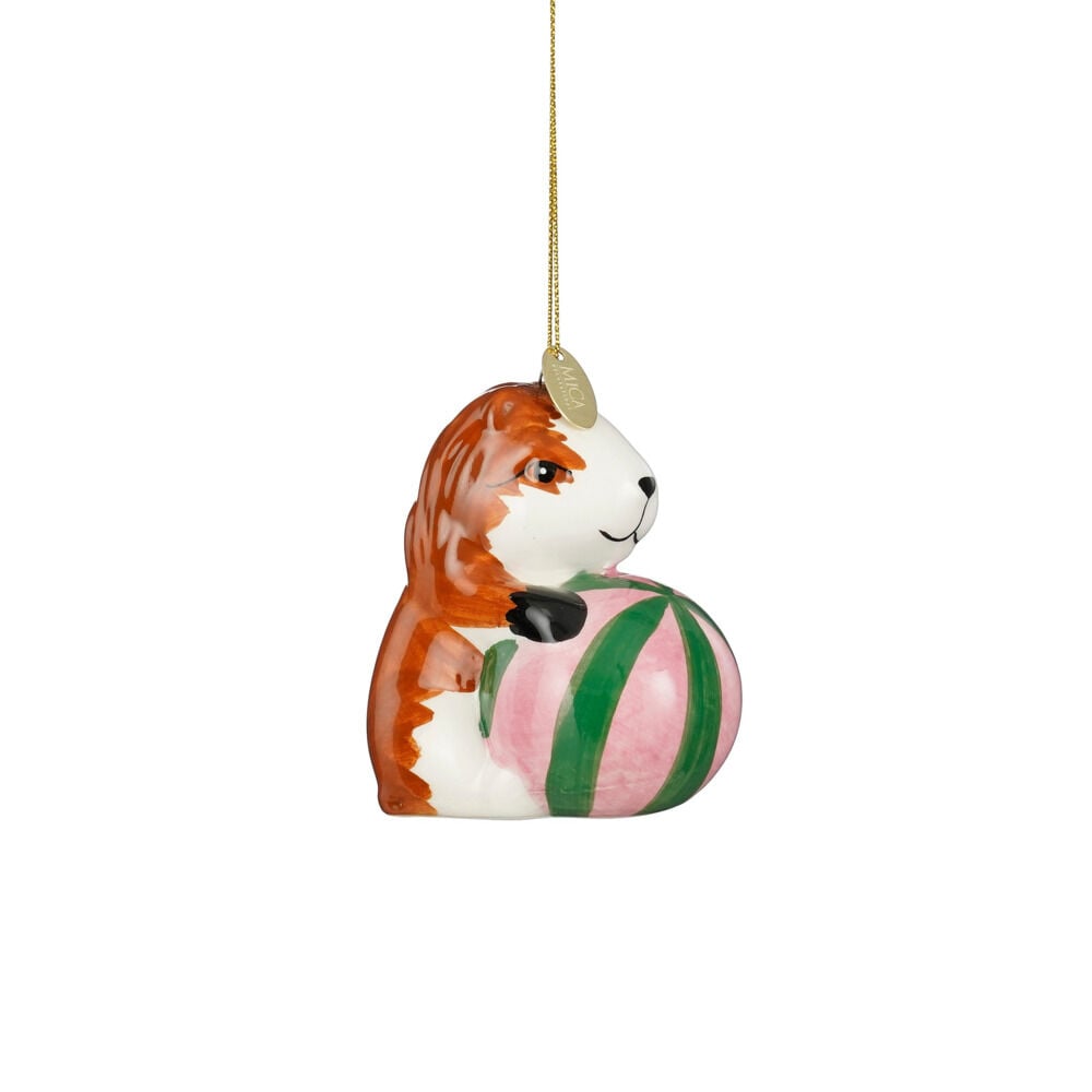 Mica Decorations Cavia - Kerstornament - Bruin - 6.5x47x47 cm