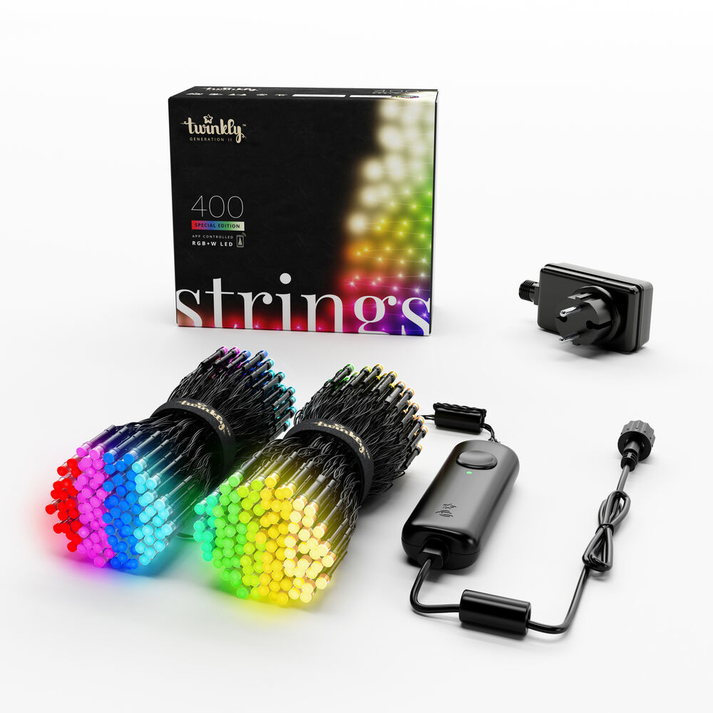 Twinkly Strings 400 RGB - Lichtsnoer - 400 - RGB en zwart - 18.5 cm Twinkly Strings 400 RGB - Lichtsnoer - 400 - RGB en zwart - 18.5 cm