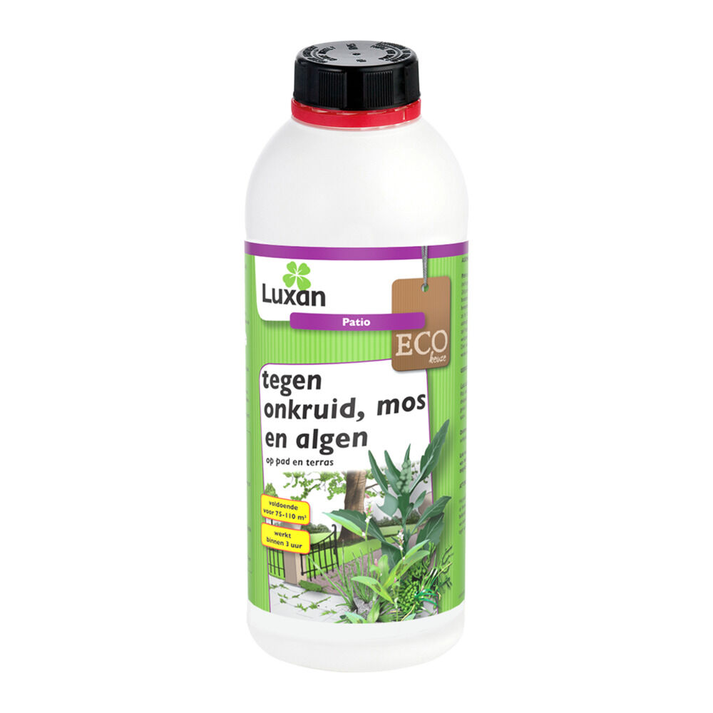Luxan Patio ECO - tegen onkruid, mos en algen - 1 Liter Luxan Patio ECO - tegen onkruid, mos en algen - 1 Liter