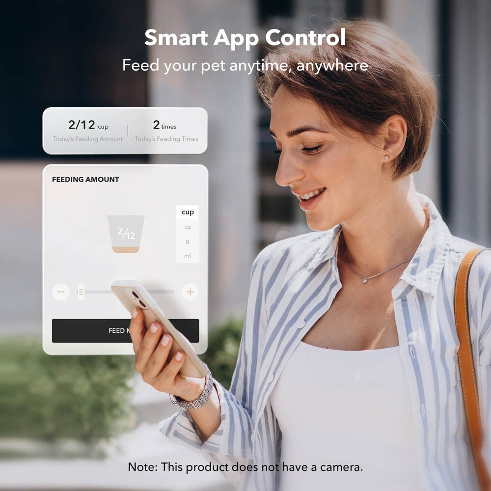 PETLIBRO Granary WIFI - Automatische kattenvoerbak - Wit - 35.8x19.6x16.6 cm