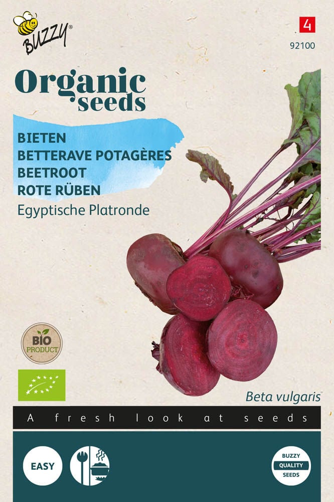 Buzzy Bieten Egyptische Platronde (BIO) Beta vulgaris - Groentezaden Buzzy Bieten Egyptische Platronde (BIO) Beta vulgaris - Groentezaden