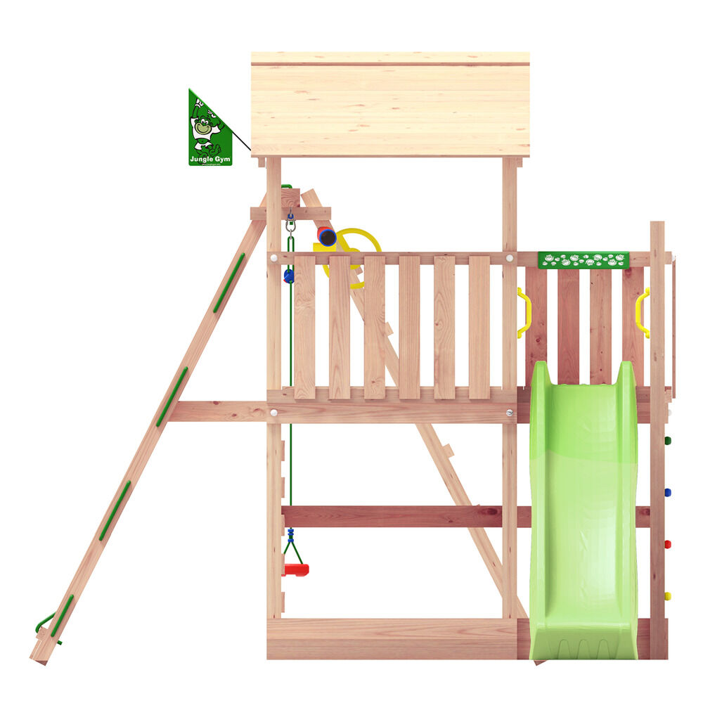 Jungle Gym Stavang Grenen - Speeltoestel - Licht groen - Grenenhout