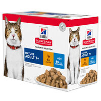 Hill's Science Plan Senior - Kattenvoer - 12x85 gram - 1020 Gram - vis, kip