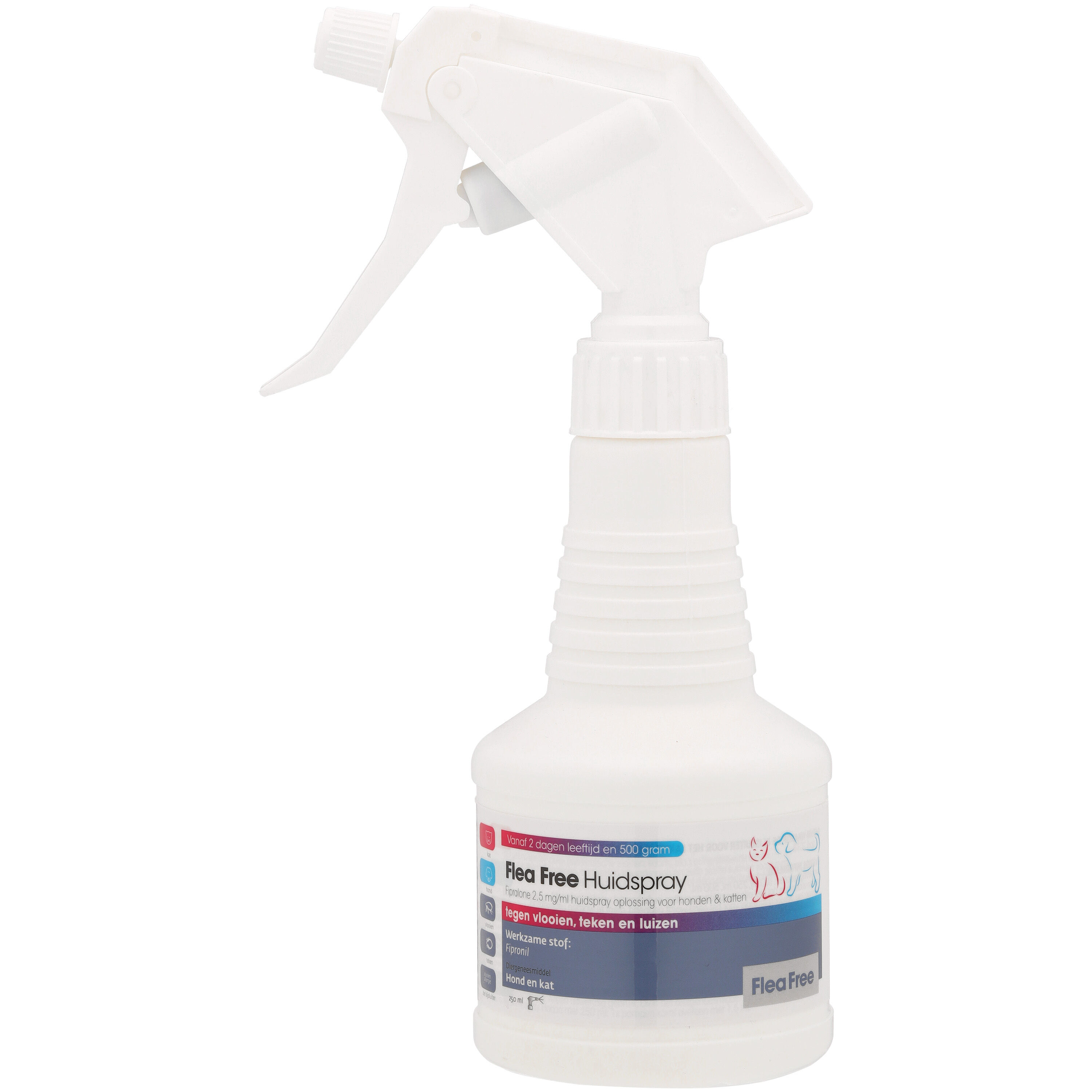 Flea Free Huidspray - Anti Vlooien en teken - Hond en Kat - 250 Milliliter