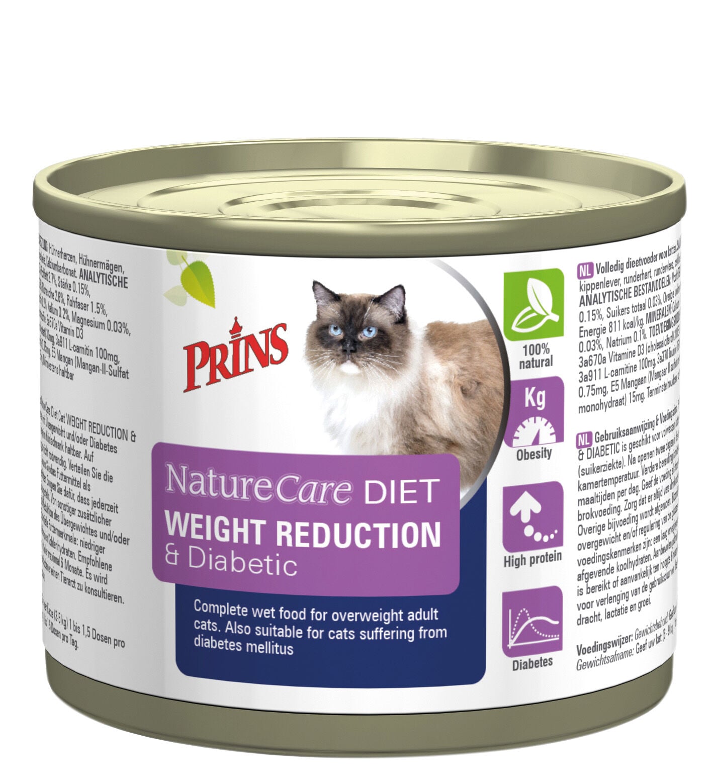 Prins Dieet NatureCare Weight Reduction - Kattenvoer veterinair