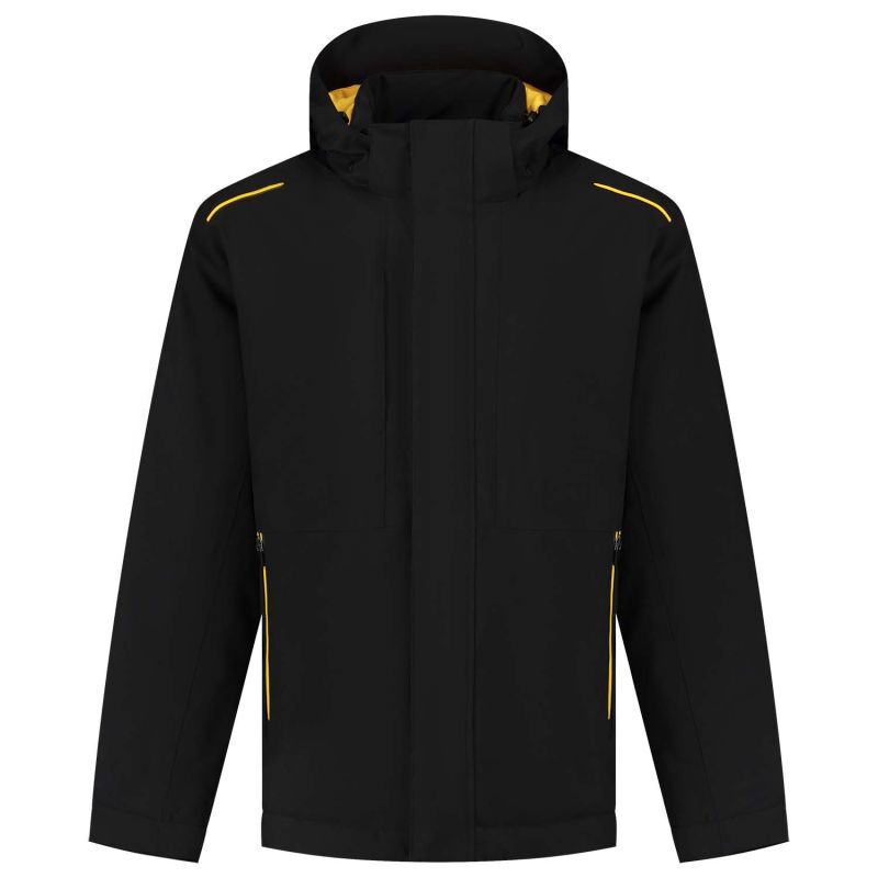 Tricorp Winter Tech Shell Accent 402703 - Werkjas - Zwart Geel - 3XL Tricorp Winter Tech Shell Accent 402703 - Werkjas - Zwart Geel - 3XL