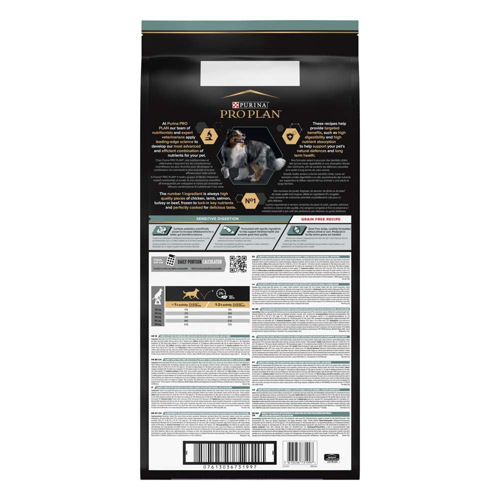 PRO PLAN Sensitive Digestion Adult Medium/Large - Hondenvoer - 12 Kilogram - kalkoen