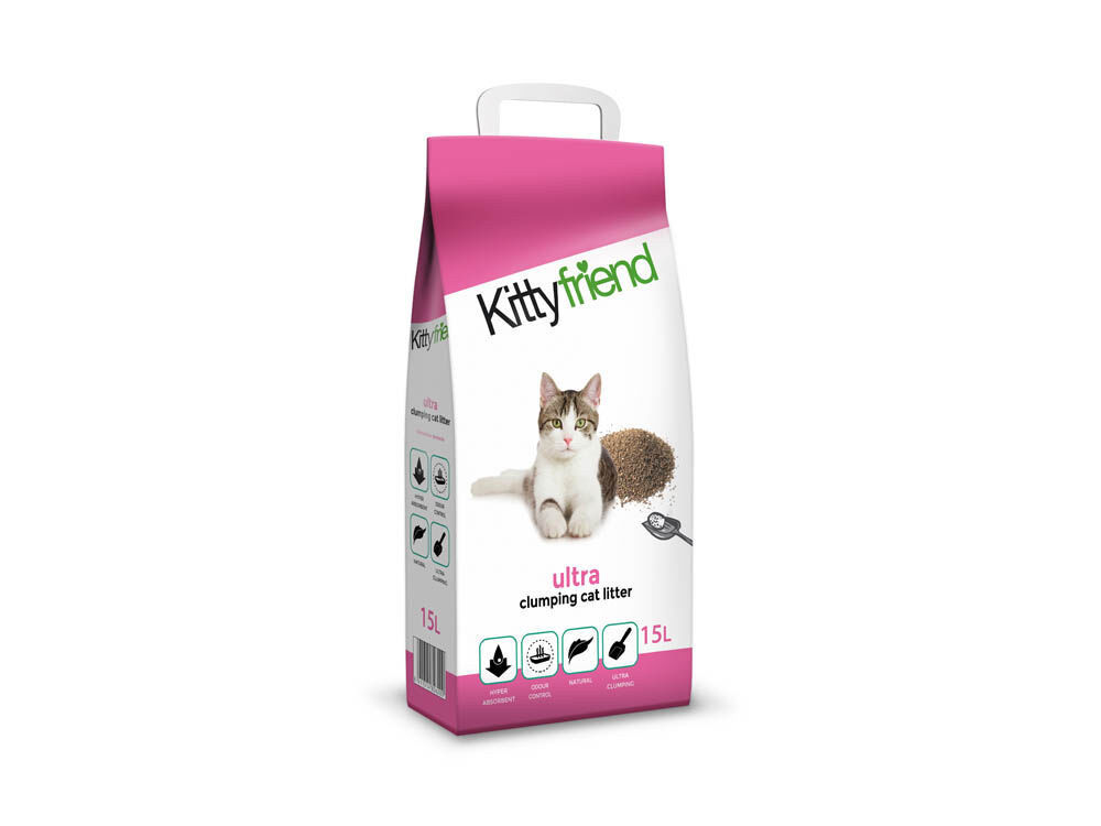 Kitty Friend Klontvormende - Kattenbakvulling - Fijn - 15 Liter