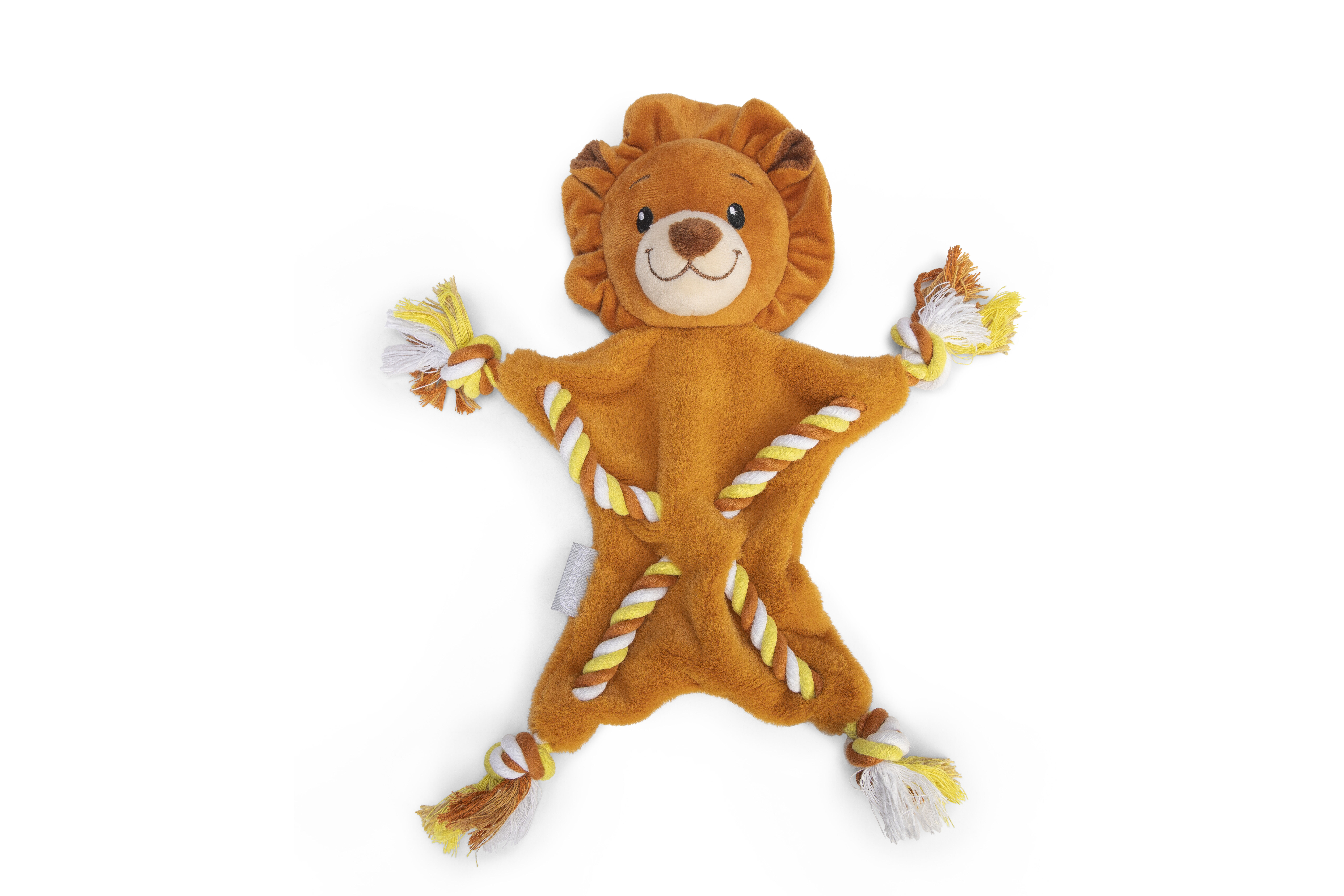 Beeztees Sim Leeuw - Knuffel - Flostouw - Puppyspeelgoed - Bruin - 30x23x7 cm Beeztees Sim Leeuw - Knuffel - Flostouw - Puppyspeelgoed - Bruin - 30x23x7 cm