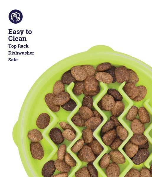 Petstages Kitty Slow Feeder - Anti Schrokbak - Groen