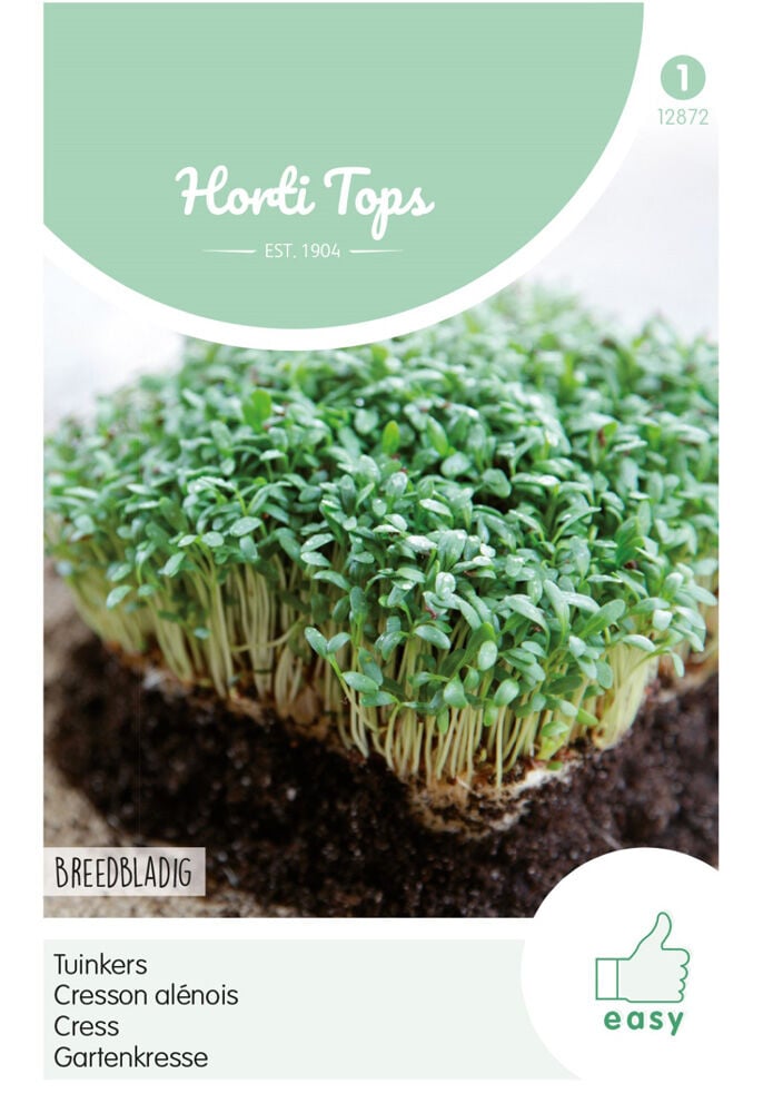 Hortitops Tuinkers Lepidium sativum Grootbladige (Breedbladige) - Groentezade