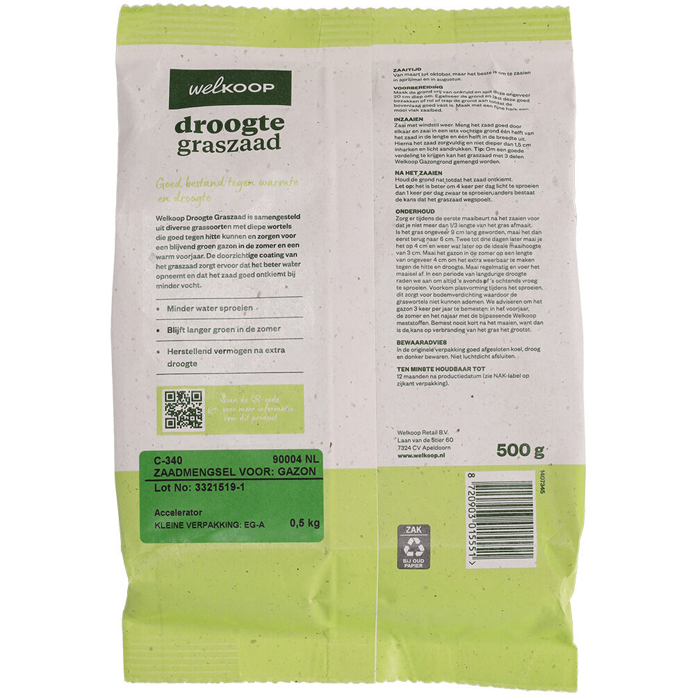 Welkoop - Droogte Graszaad - 15 m2