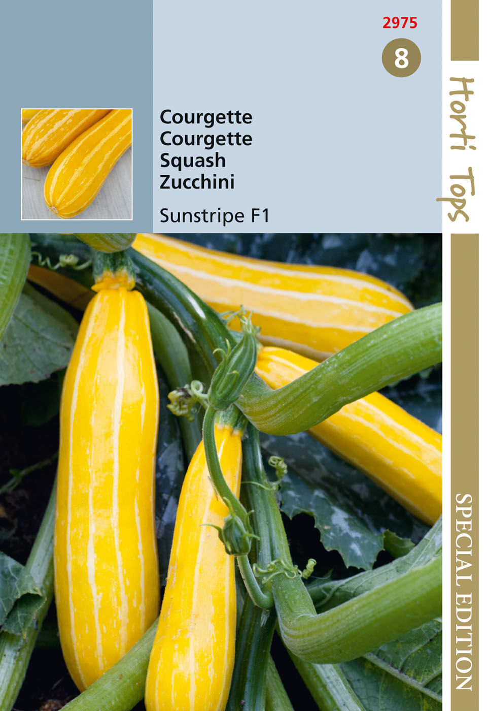 Hortitops Courgette Sunstripe geel F1 Cucurbita pepo - Groentezaden