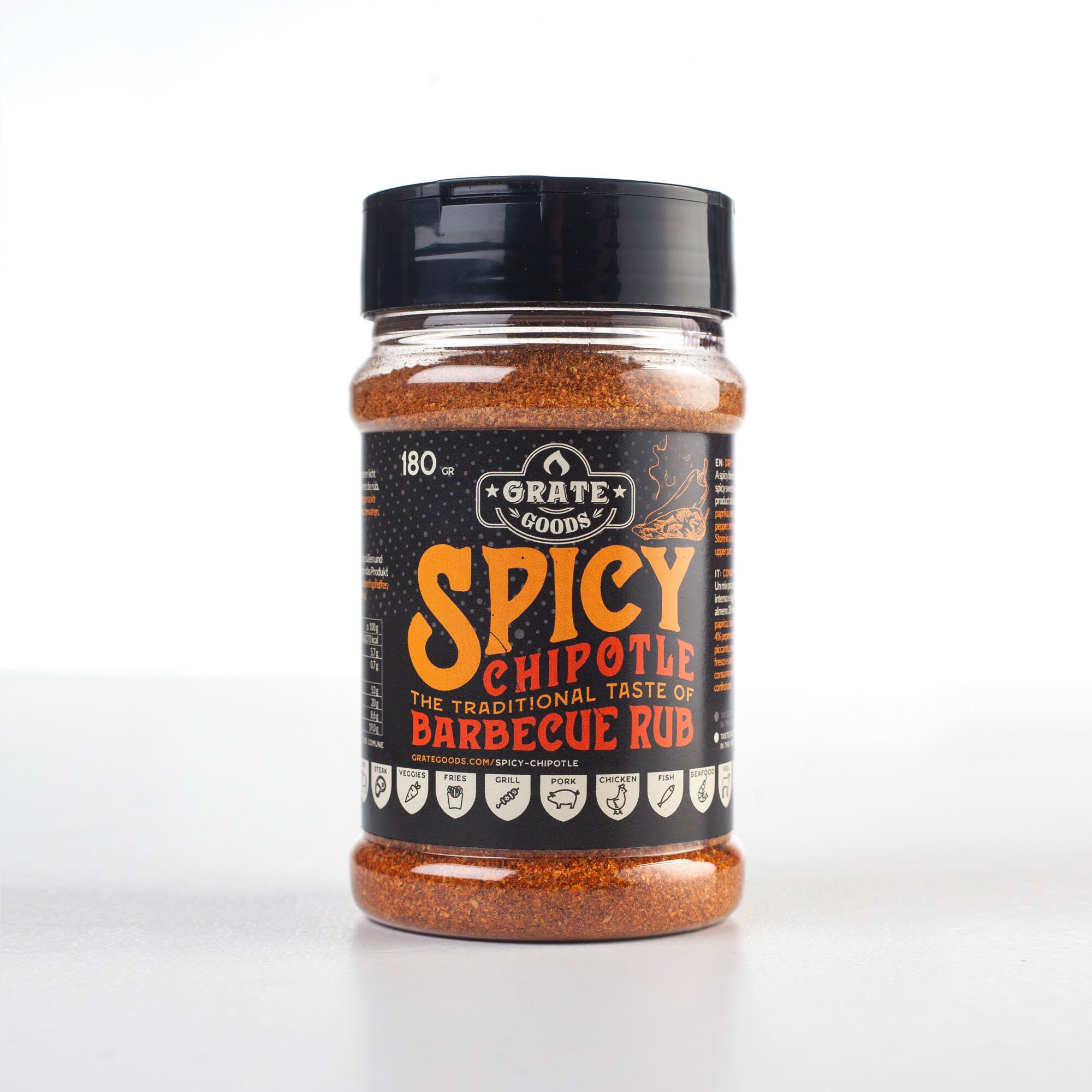 Grate goods Spicy Chipotle - BBQ rub - 180 Gram - Bruin