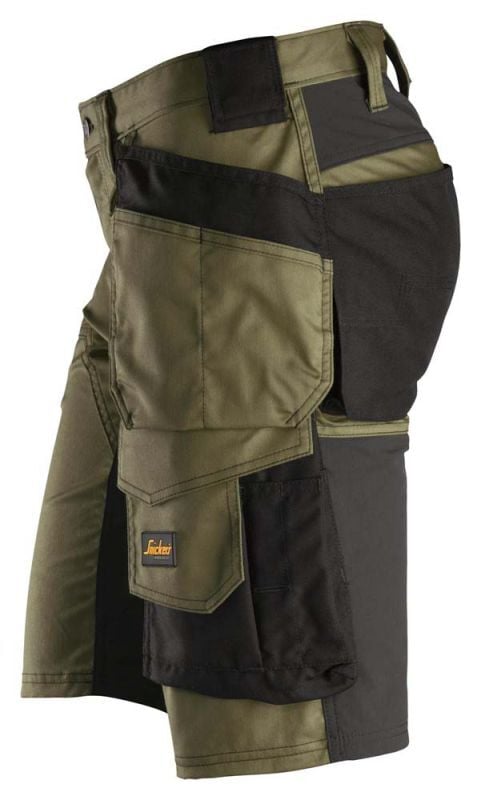 Snickers AllroundWork 6141 Stretch - Korte werkbroek - Olijf - 56