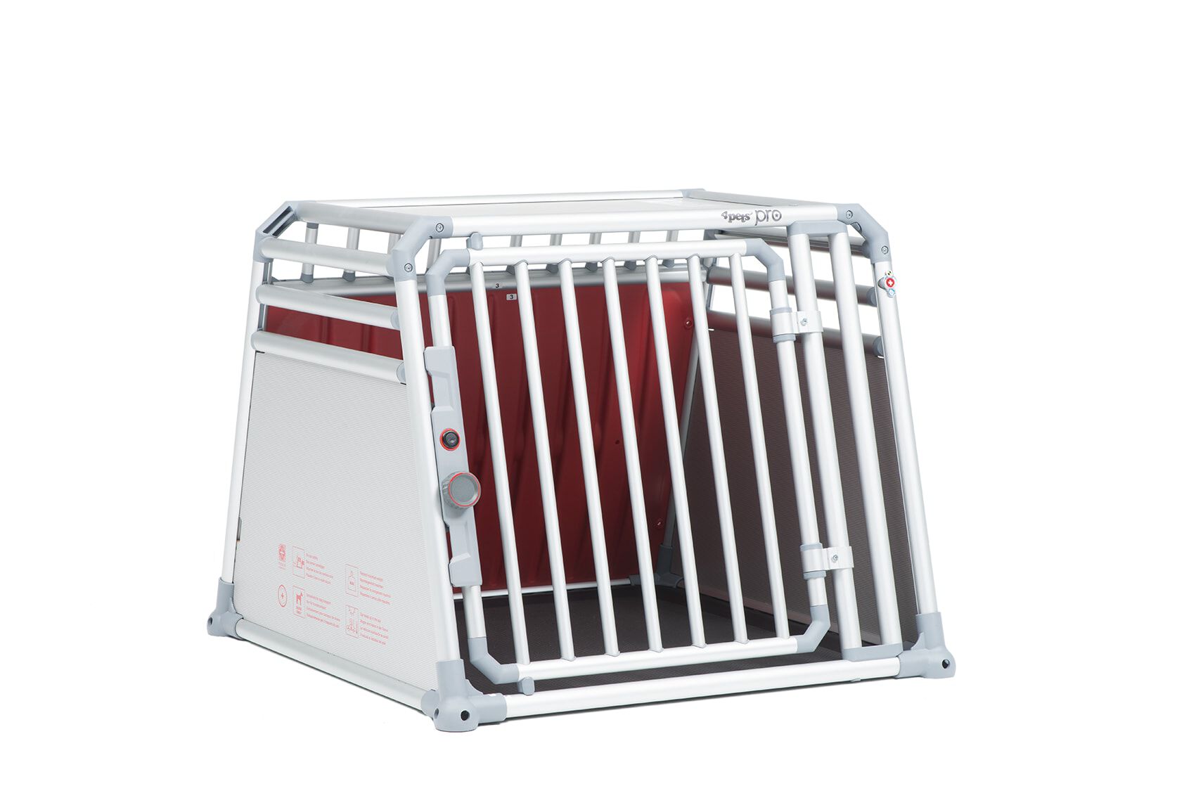 4Pets Pro 4 - Autobench hond - chroom - 66x81581.5x83.5 cm - M