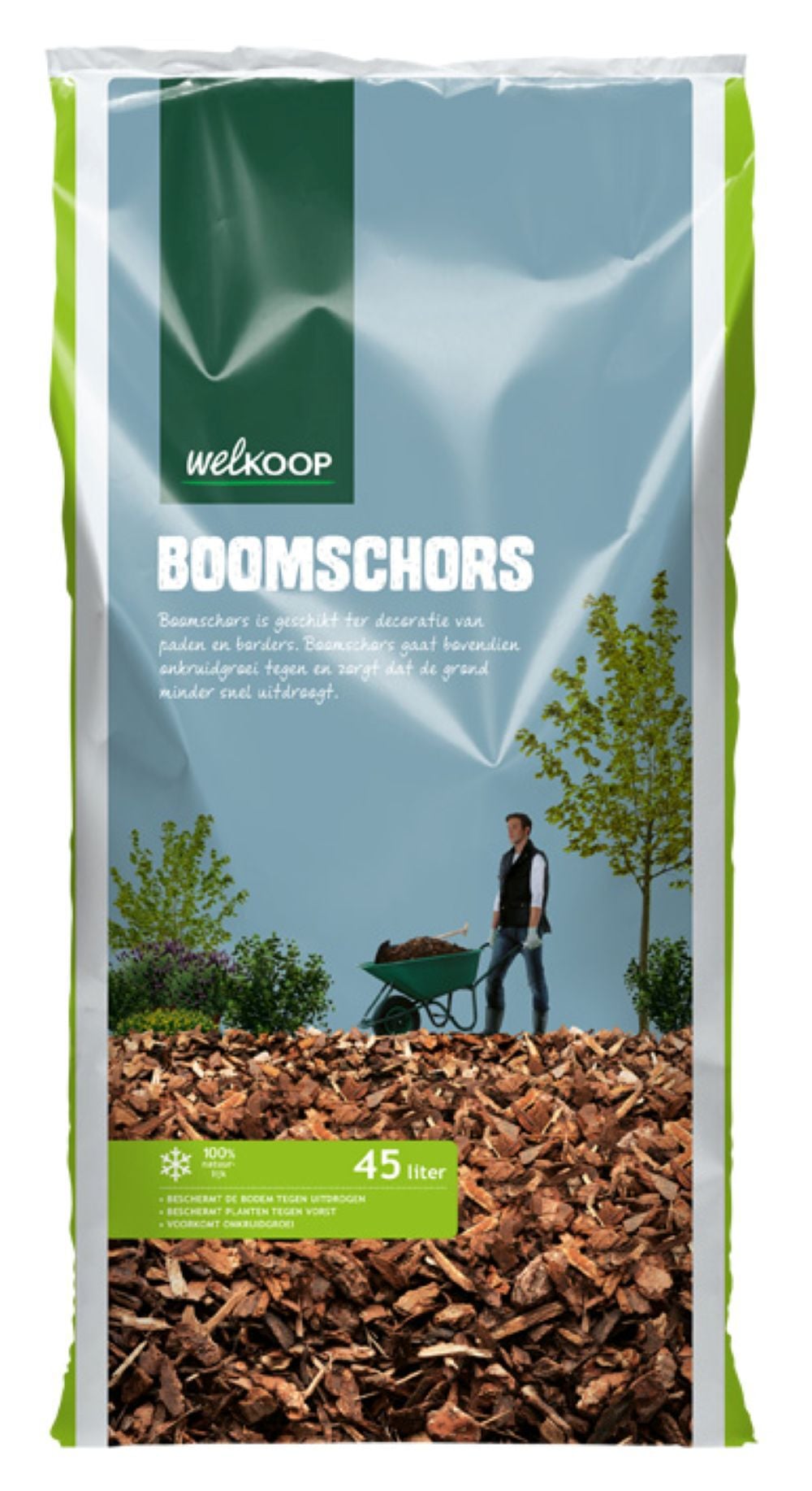 Welkoop Boomschors 45L Pallet - 42 Stuks